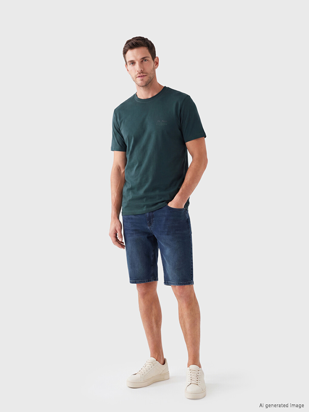 Crew Neck Printed Men's T-shirt-1