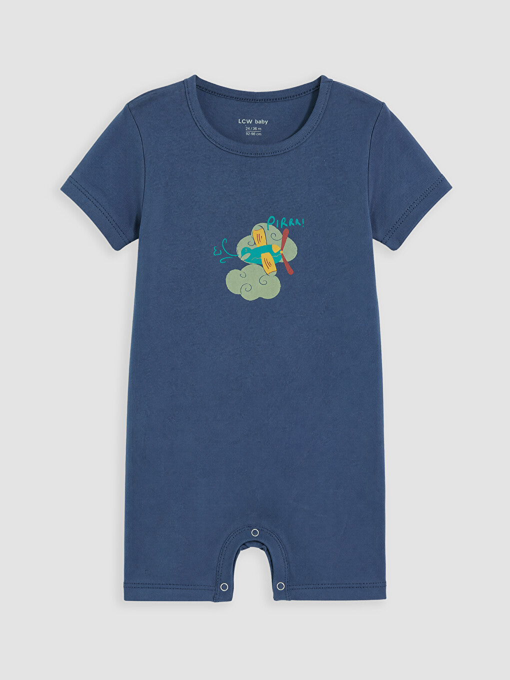 Crew Neck Printed Baby Boys' Jumpsuit