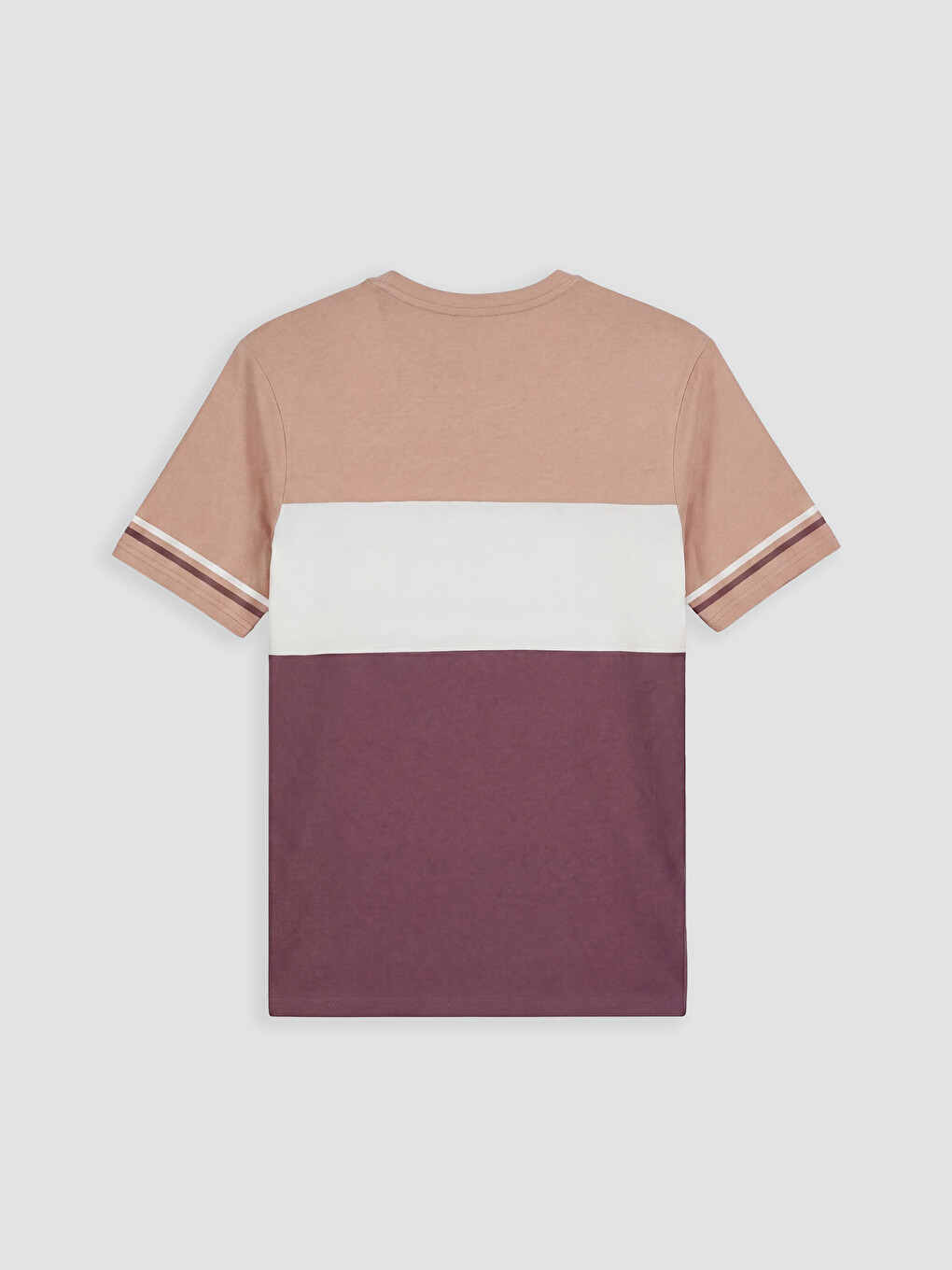 Tricou Bărbați Color Block cu Guler Rotund-1