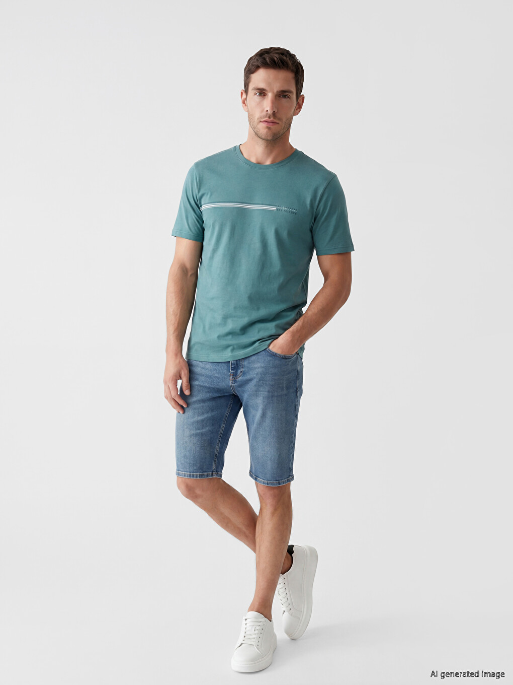 Crew Neck Printed Jersey Men's T-Shirt-1