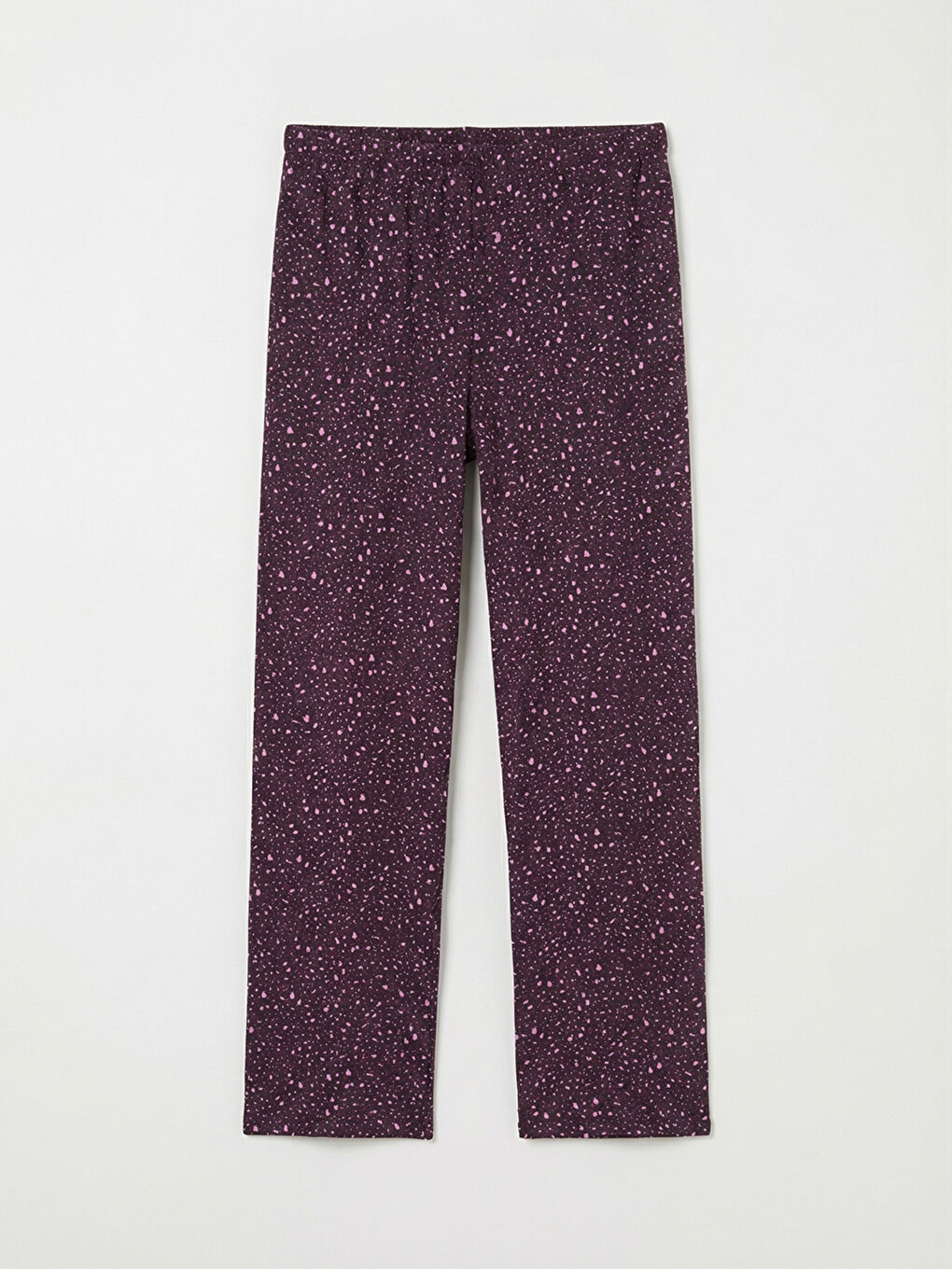 Patterned Crew Neck Women's Pajama Set-3