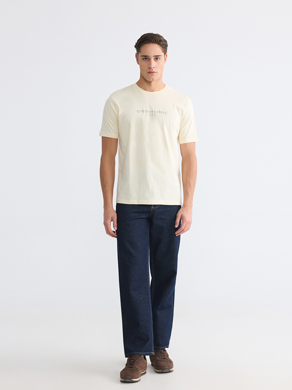 Crew Neck Printed Men's T-Shirt-1