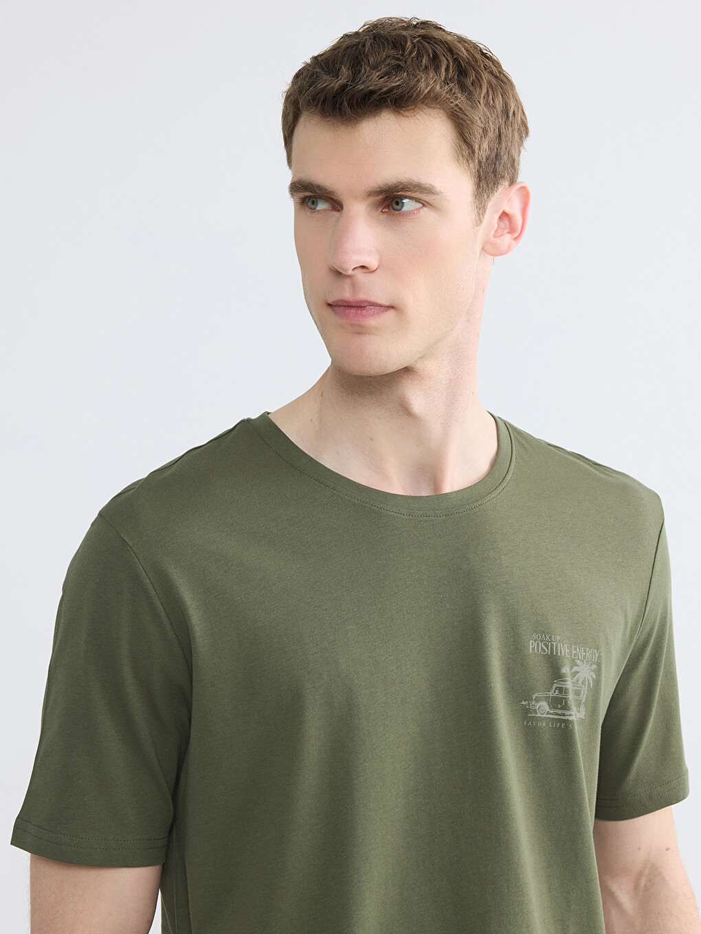 Crew Neck Printed Men's T-Shirt