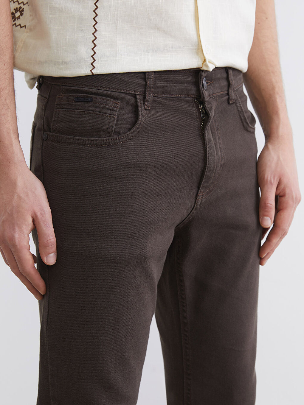 Kahverengi 779 Regular Fit Erkek Jean Pantolon-2