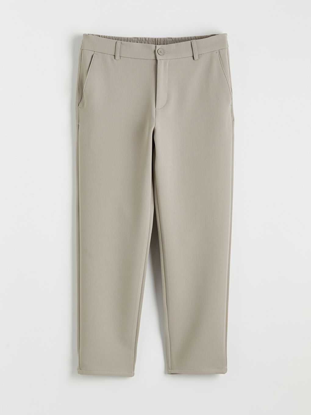 Bej Standart Kalıp Erkek Pantolon