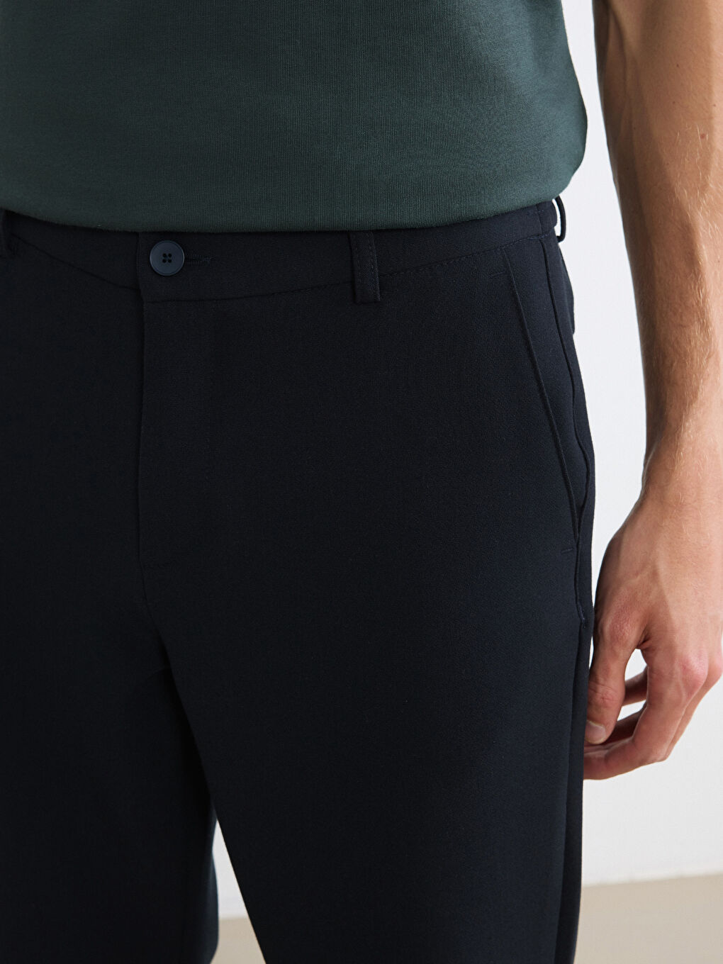 Lacivert Standart Kalıp Erkek Pantolon-3