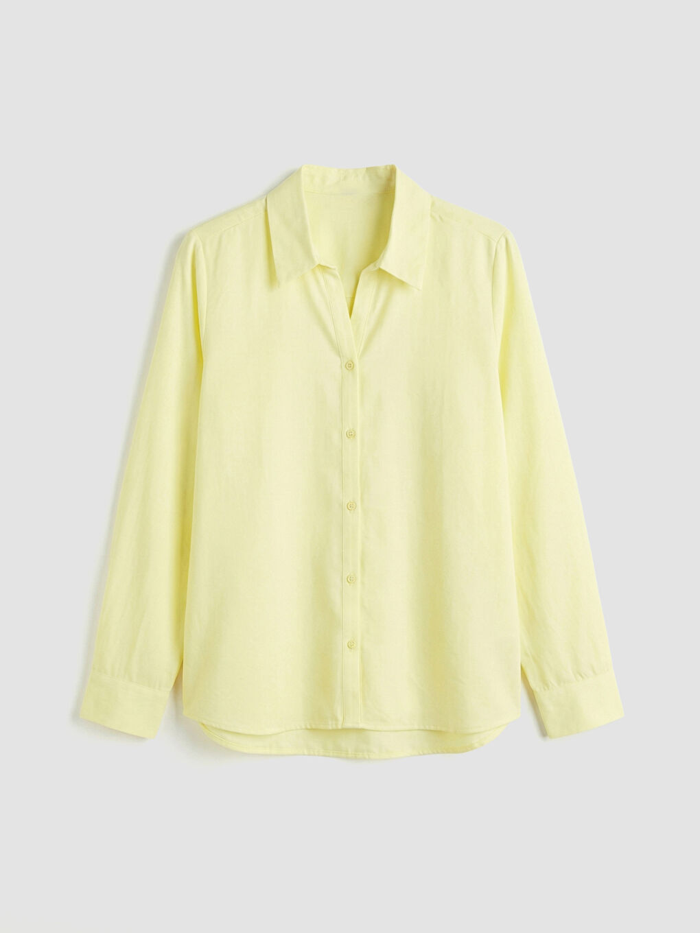 Sarı Oxford Kadın Gömlek-4