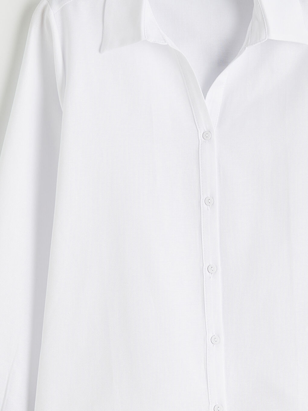 Beyaz Oxford Kadın Gömlek-5