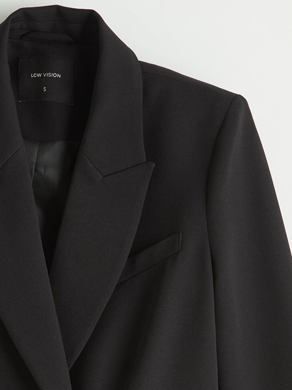 Siyah Kruvaze Yaka Kadın Blazer Ceket-6