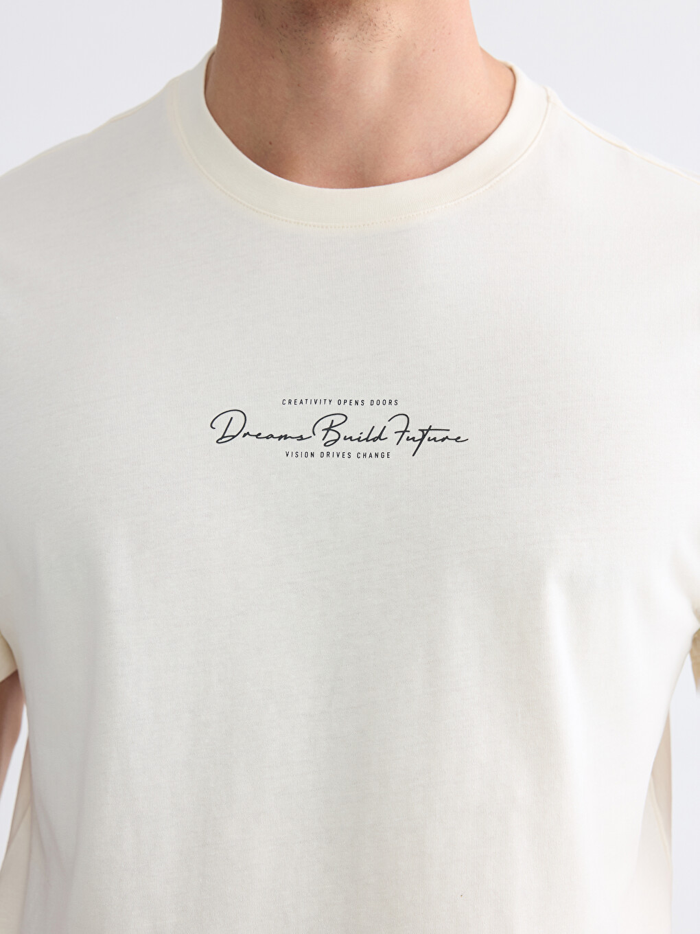 T-shirt E Stampuar Me Jakë Të Rrumbullakët Për Burra-2