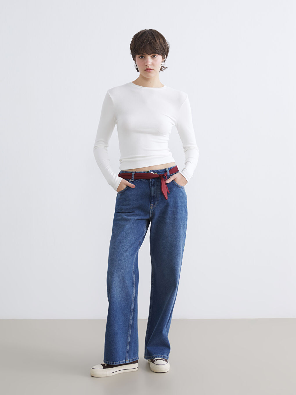 Ribbed Crewneck Bodysuit-1