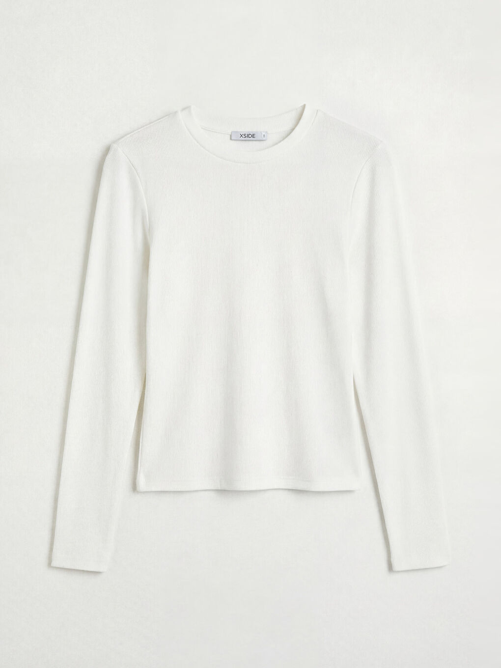 Ekru Bisiklet Yaka Fitilli Kadın Body	