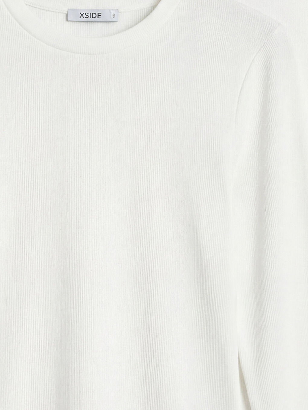 Ekru Bisiklet Yaka Fitilli Kadın Body	-1