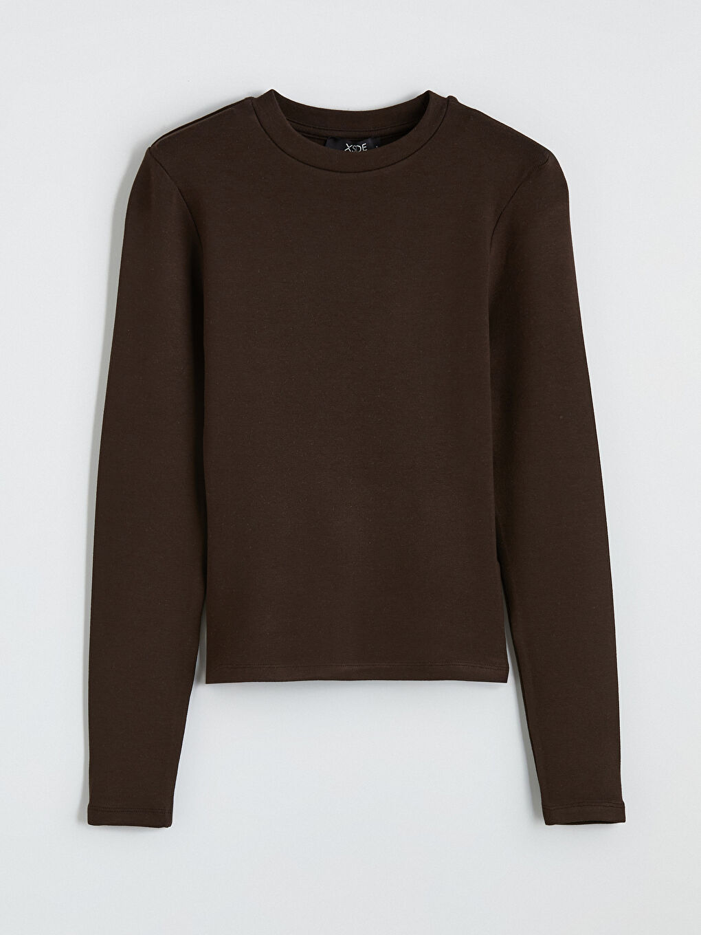 Kahverengi Bisiklet Yaka Fitilli Kadın Body	