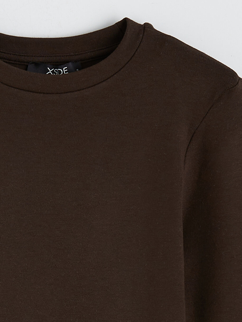 Kahverengi Bisiklet Yaka Fitilli Kadın Body	-1