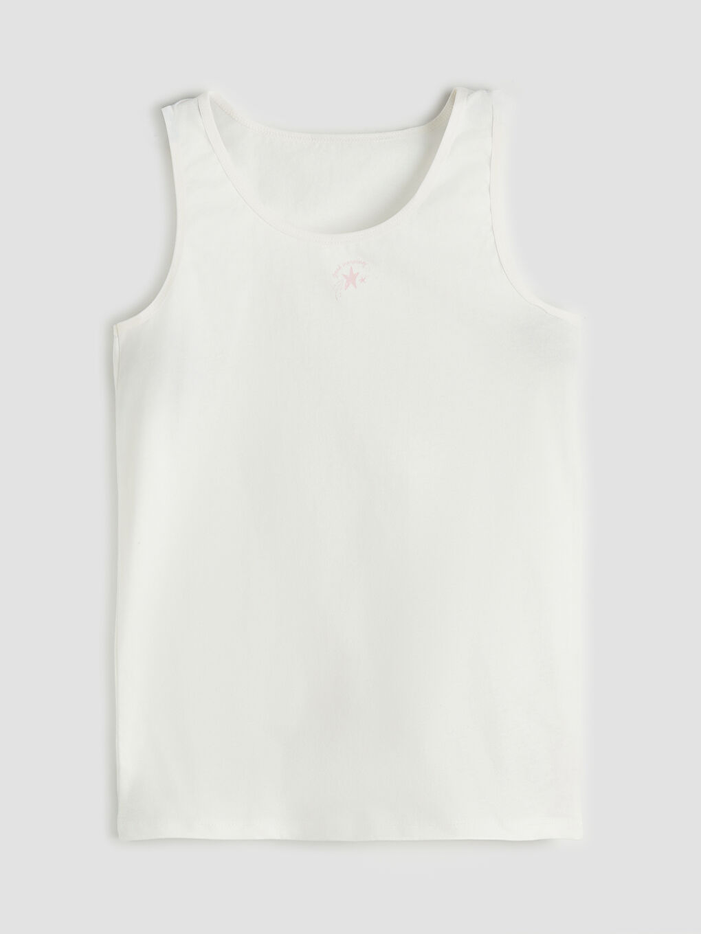 Ekru Bisiklet Yaka Kız Çocuk Atlet