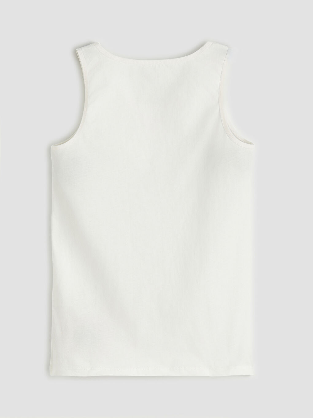 Ekru Bisiklet Yaka Kız Çocuk Atlet-1