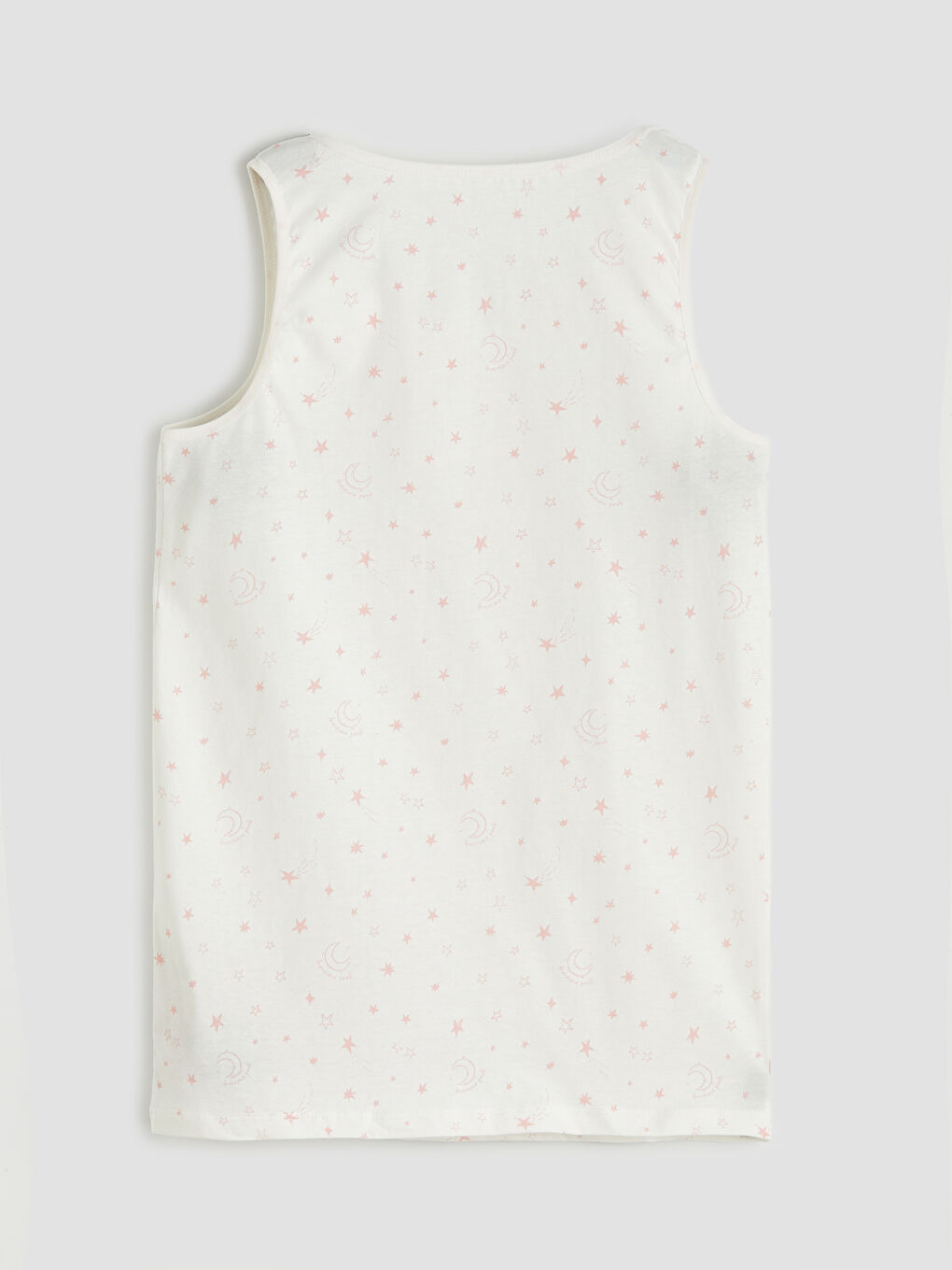 Ekru Bisiklet Yaka Baskılı Kız Çocuk Atlet 2'li-4