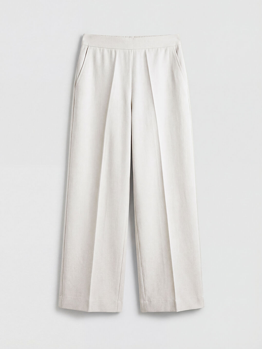 Damenhose aus Leinenmischung mit elastischem Bund-4