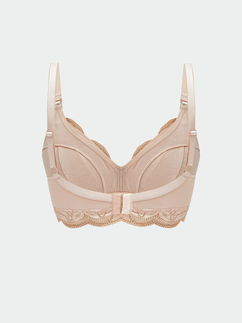 Pembe Balensiz Dolgusuz Dantelli Emzirme Sütyeni-1