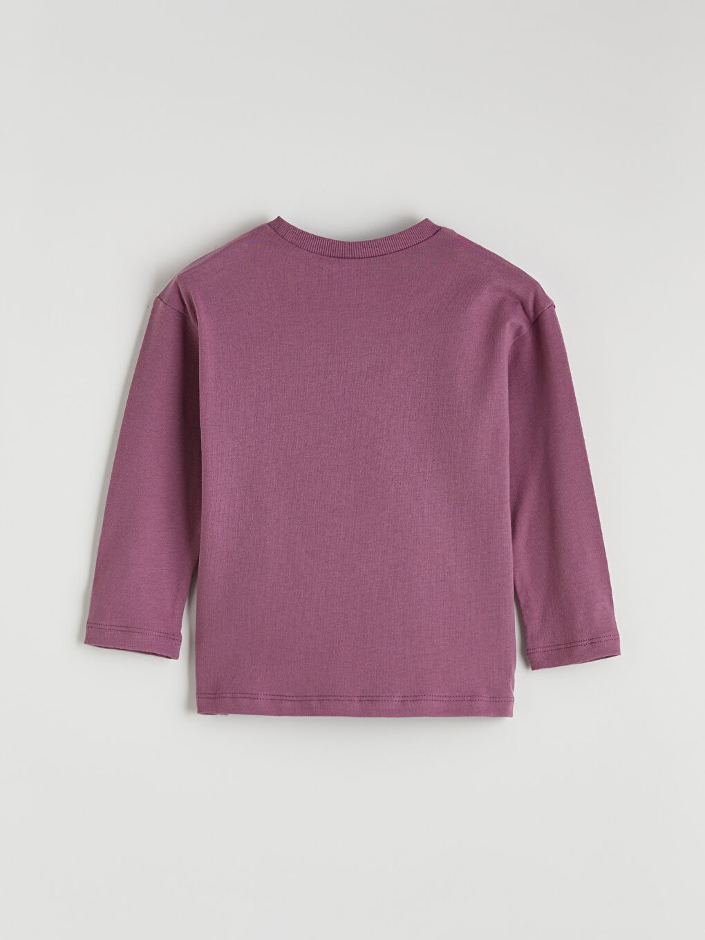 Mor Bisiklet Yaka Fiyonk Baskılı Kız Çocuk Tişört-1