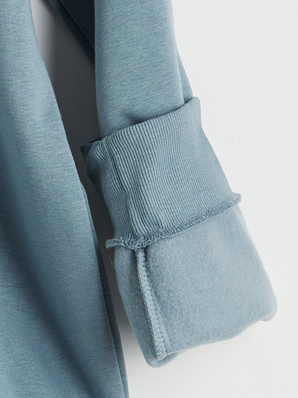 Mavi Bisiklet Yaka Baskılı Erkek Kalın Sweatshirt-1