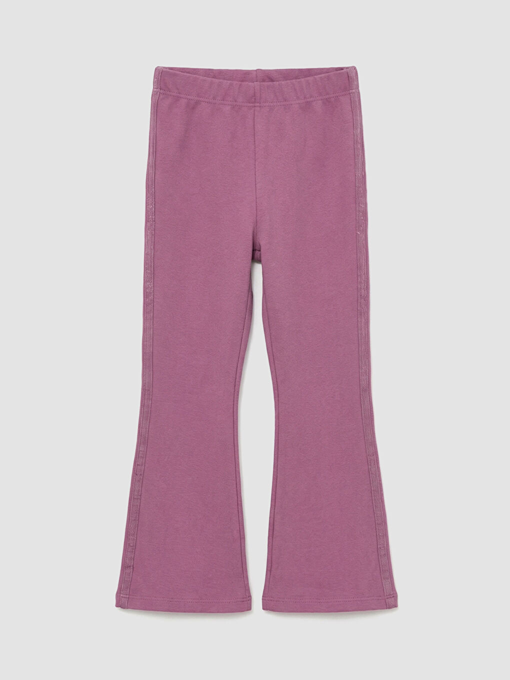 Lila İspanyol Paça Kız Çocuk Tayt Pantolon 2'li-3