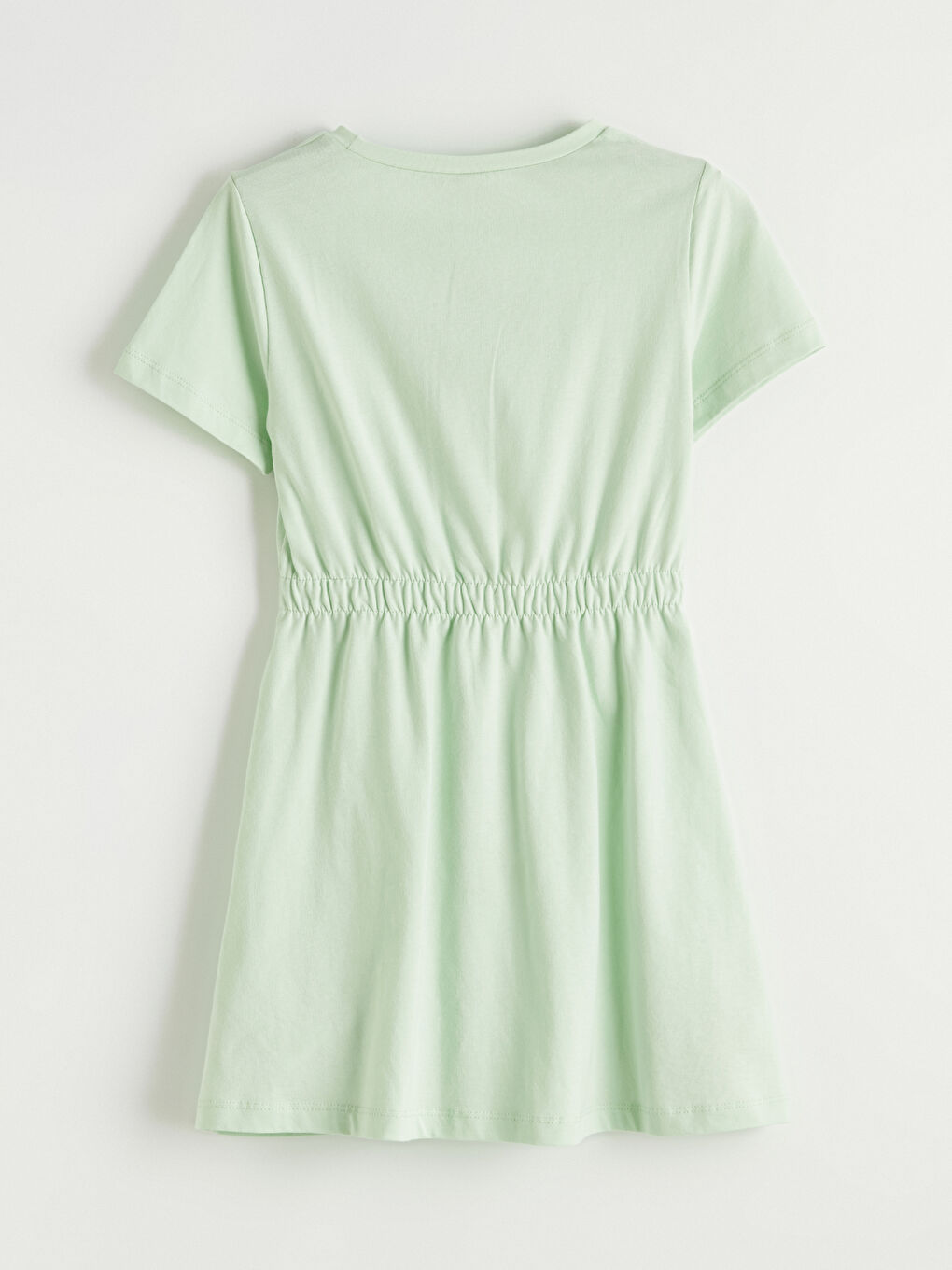 Yeşil Kız Çocuk Baskılı Penye Elbise-2