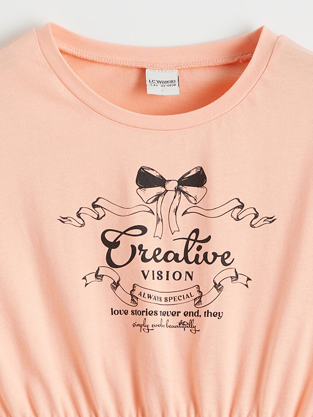 Pembe Bisiklet Yaka Kız Çocuk Elbise-1