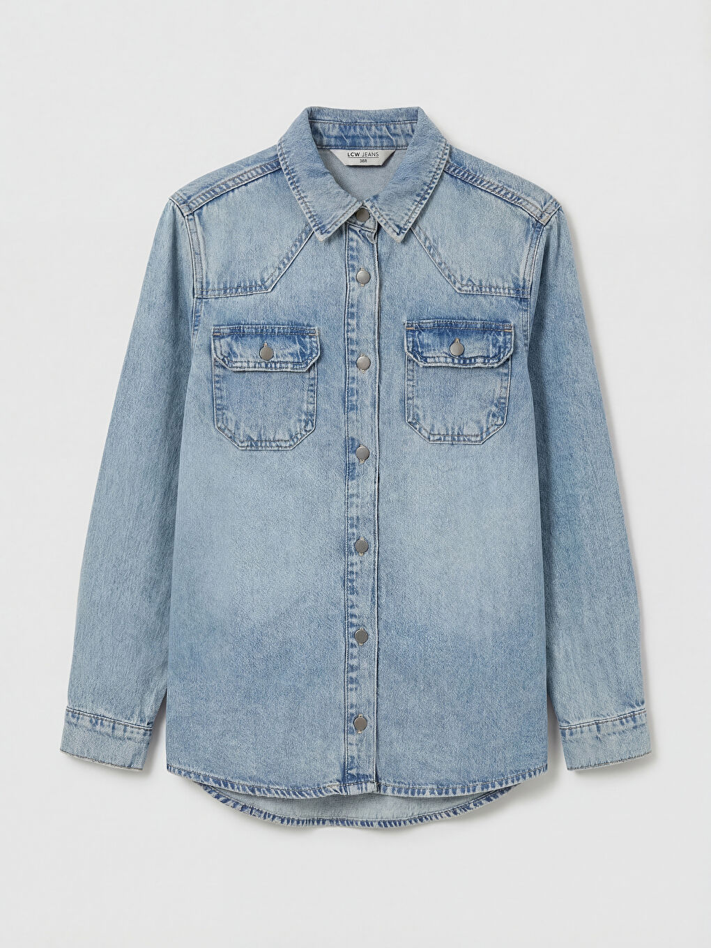 Cepli Kadın Jean Gömlek