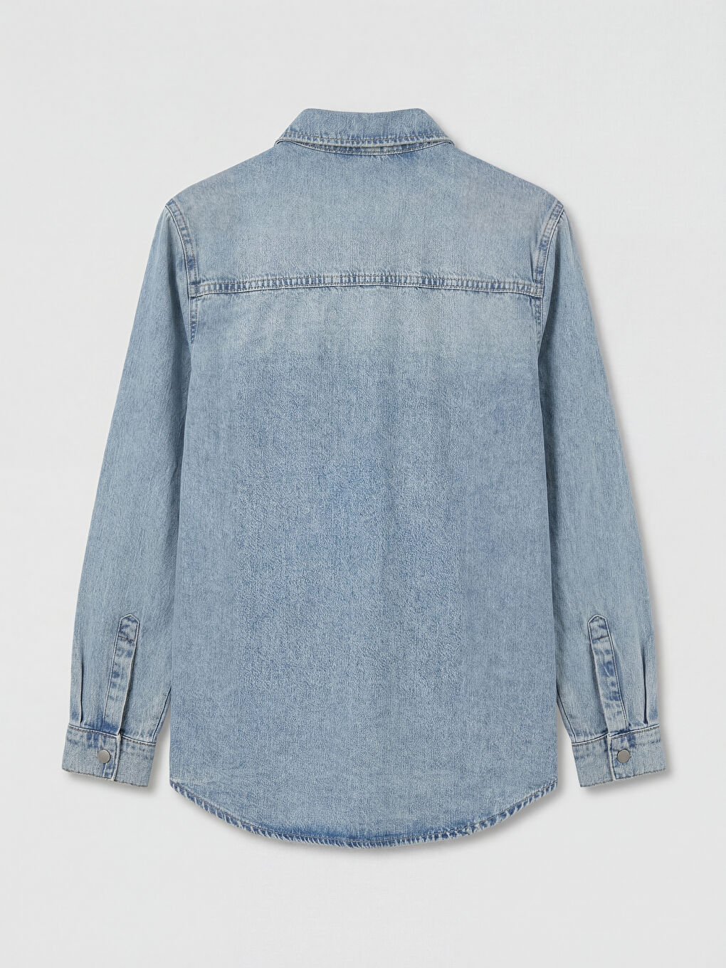 Cepli Kadın Jean Gömlek-1