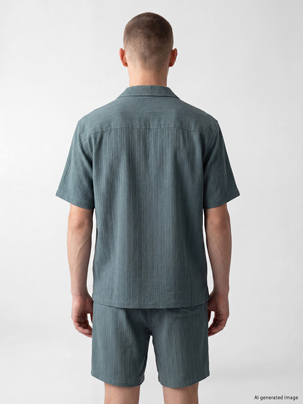 Regular Fit Camp Collar Crinkle Men's Shirt-3