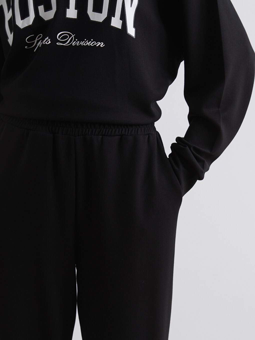 Siyah Soft Touch Kadın Jogger Eşofman Altı-2