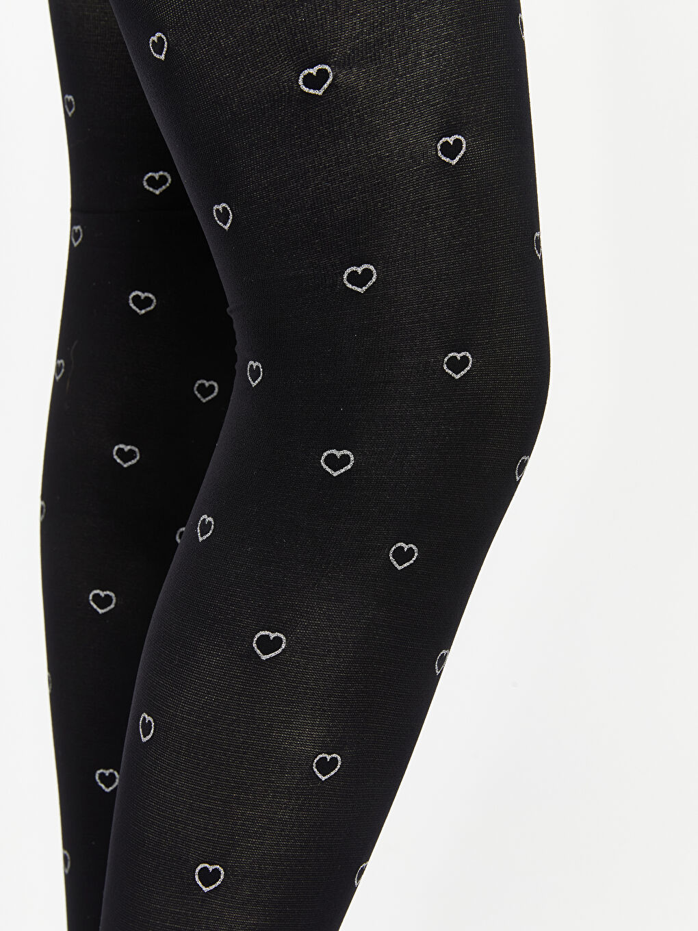 Siyah Desenli Kız Çocuk İnce Külotlu Çorap 2'li-2