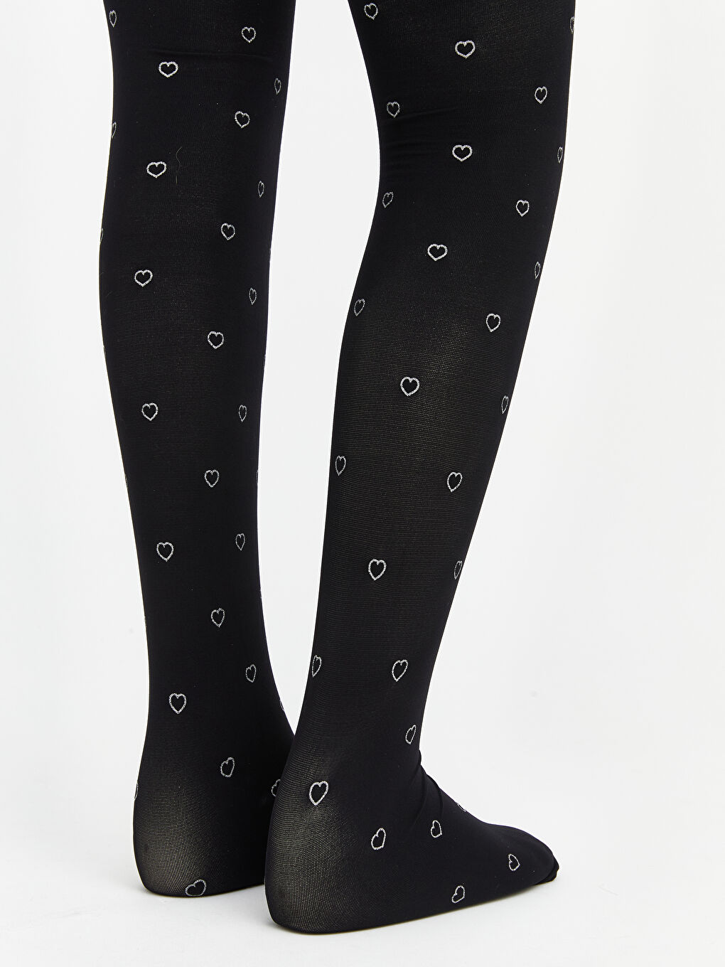 Siyah Desenli Kız Çocuk İnce Külotlu Çorap 2'li-3