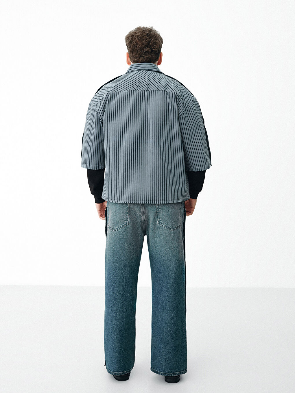 İndigo Kolay Giyilebilir Yanlardan Çıtçıtlı Erkek Jean Pantolon-3