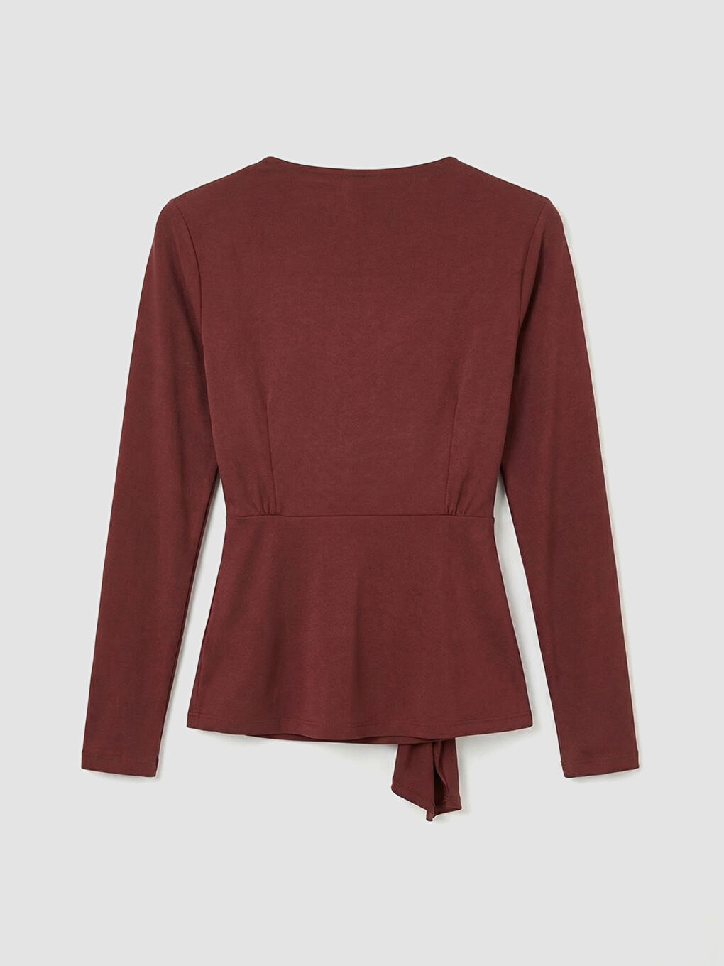 Mercan Dökümlü Yaka Büzgülü Bluz-5