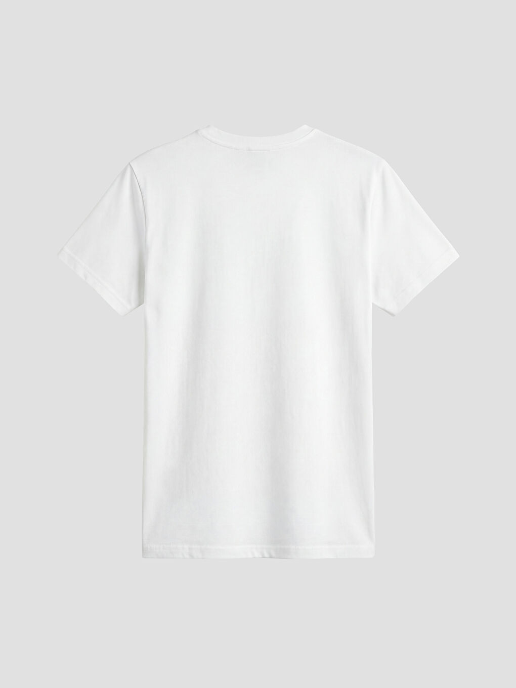 Ekru Bisiklet Yaka Baskılı Kadın Tişört-1