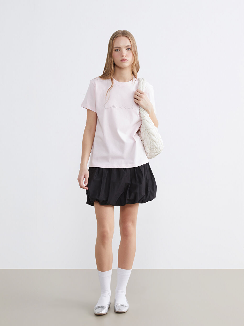 Әйелдер қызғылт Футболка-1