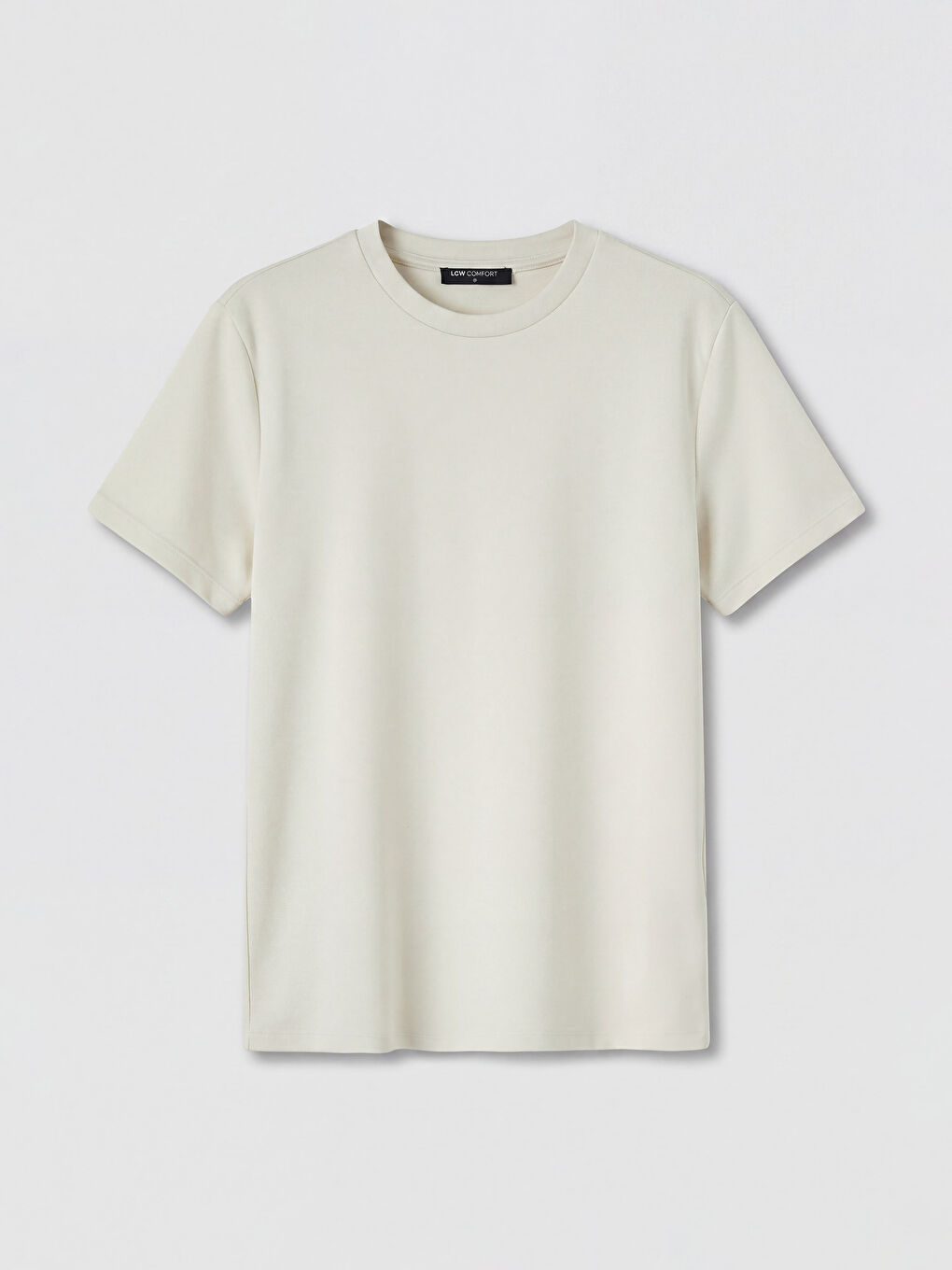 Bej Bisiklet Yaka Soft Touch Kadın Tişört