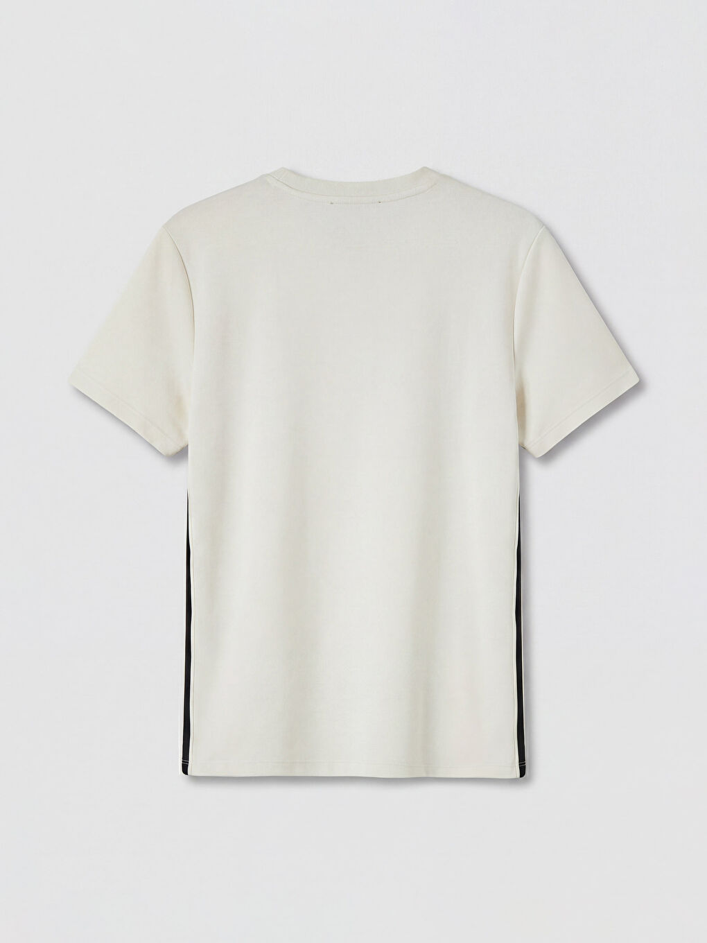 Bej Bisiklet Yaka Soft Touch Kadın Tişört-1