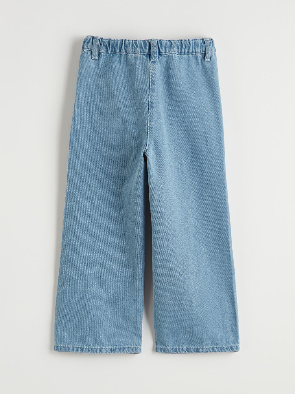 Mavi Stitch ve Angel Nakışlı Kız Çocuk Jean Pantolon-1