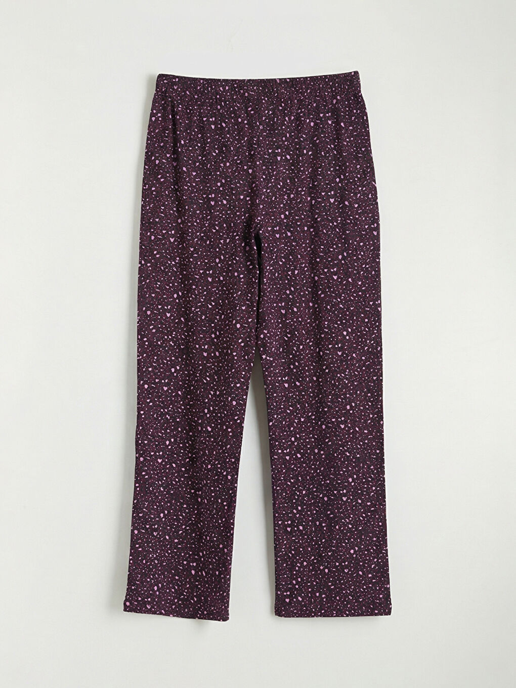 Mor Bisiklet Yaka Baskılı Kadın Pijama Takım-3