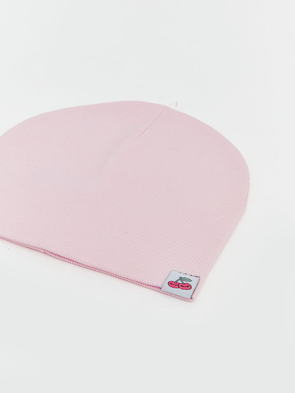 Pembe Kiraz Nakışlı Kız Bebek Bere -2