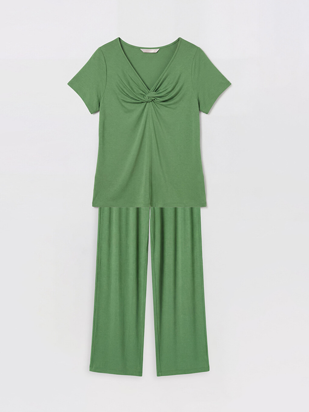 V Neck Ruched Women's Pyjamas Set-4