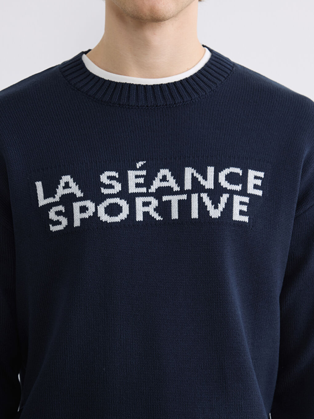 Мужчины Синий Свитер-2