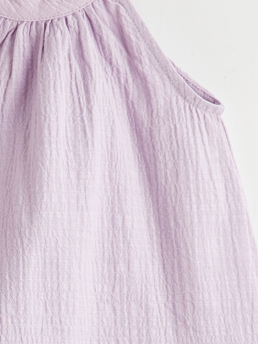 Lila Halter Yaka Kız Çocuk Elbise-1
