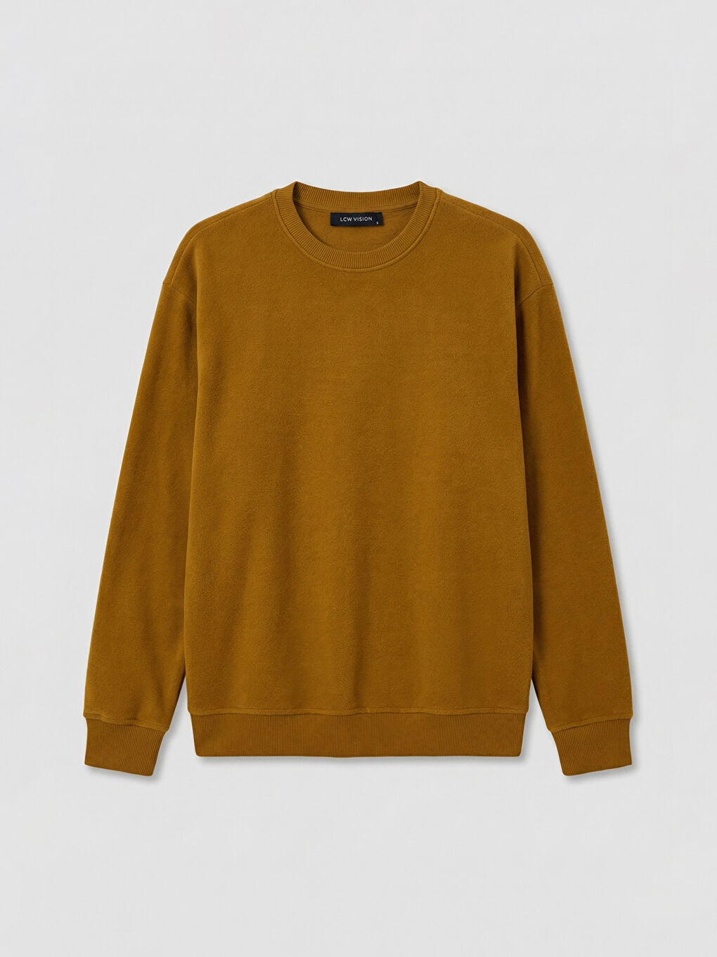 Yeşil Bisiklet Yaka Erkek Sweatshirt