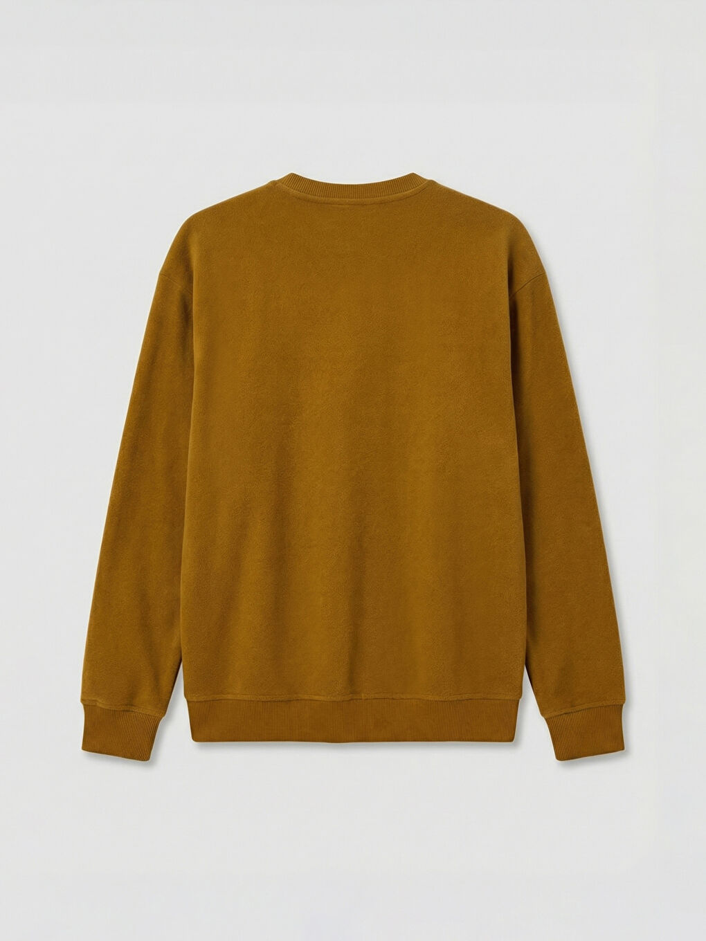 Yeşil Bisiklet Yaka Erkek Sweatshirt-1