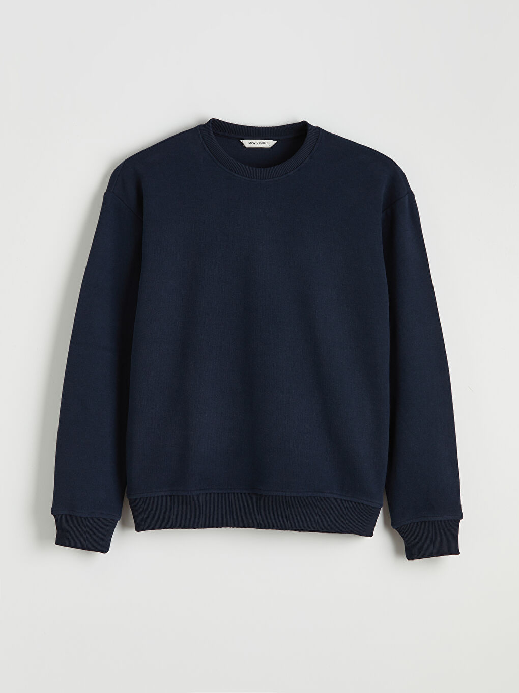 Lacivert Bisiklet Yaka Erkek Sweatshirt